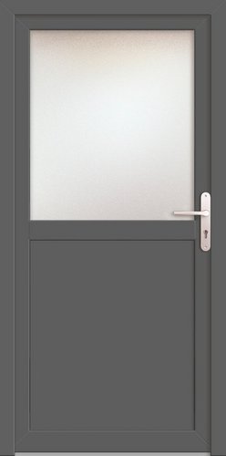 Meeth Nebeneingangstür »ProM 02«, Klarglas, titanfarben, nach Innen öffnend - grau