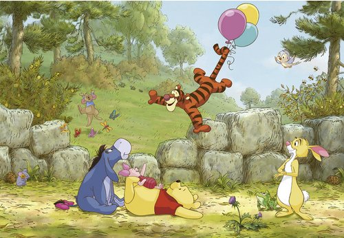 KOMAR Papiertapete »Winnie Pooh Ballooning «, Breite 368 cm - bunt