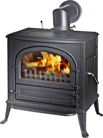 GLOBEFIRE Gussofen »Neptun«, schwarz, Gusseisen, 7 kW