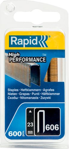RAPID Tackerklammern, 23 mm, Heftklammer Typ 606, 600 St., in Blisterverpackung - silberfarben