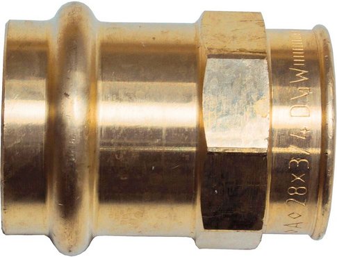 CORNAT Press-Übergangsmuffe, Rotguss, Innengewinde: 3/4" - goldfarben