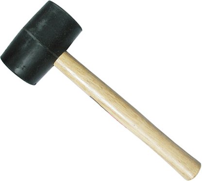 GO/ON! Gummihammer, BxL: 8,5 x 27,5 cm, schwarz/gelb