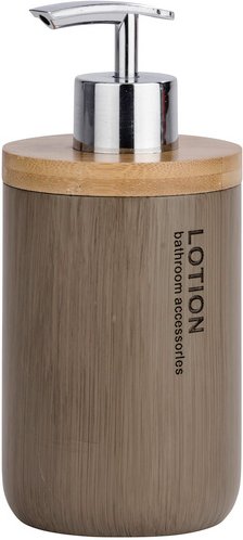 WENKO Seifenspender »Palo«, Bambus/Polyresin, taupe - beige