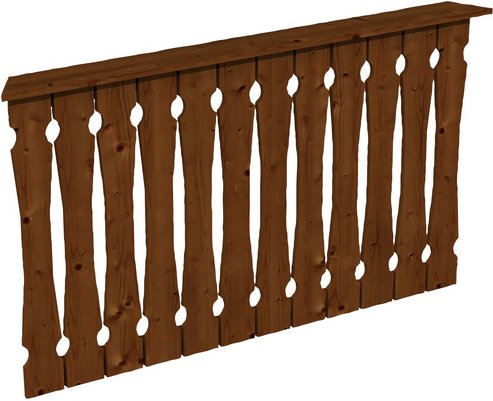 Thumbnail - SKANHOLZ Brüstung, B x H: 150 x 96 cm, Holz, Farbe: nussbaum