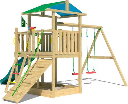 JUNGLE GYM Spielanlage »Zenith«, LxBxH: 368 x 470 x 272 cm, grün - braun