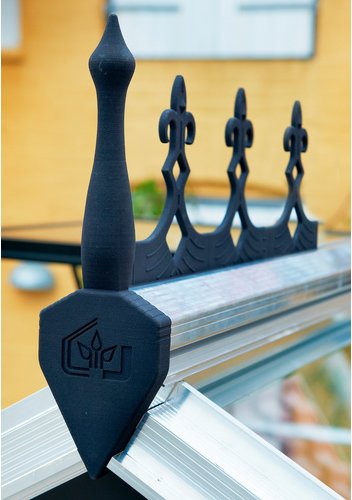 Thumbnail - JULIANA Dachfirstverzierung »Premium«, Kunststoff, schwarz, fürs Gewächshaus Premium