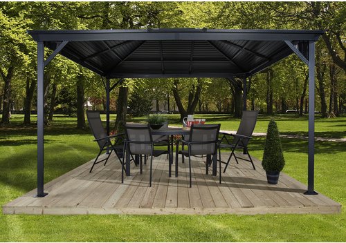 SOJAG Pavillon »Ventura«, rechteckig, BxHxT: 423 x 261 x 296 cm - grau