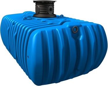 4RAIN Regenwassertank »FLAT XL «, 14000 L, inkl. Tankdomsystem - blau