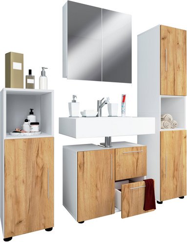 VCM Badmöbel-Set »Flandu«, 4-tlg., weiß - weiss