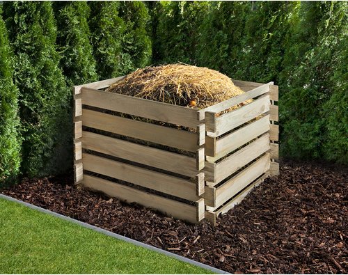 Mr. GARDENER Komposter, HxL: 68 x 90 cm, 550 l, Nadelholz - braun