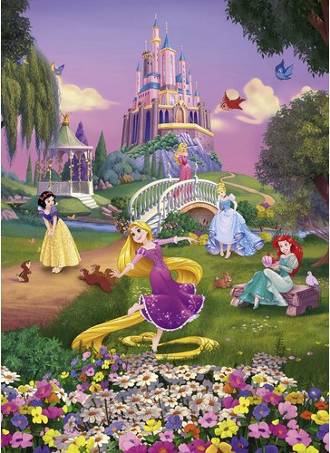 KOMAR Papiertapete »Disney Princess Sunset«, Breite 184 cm - bunt