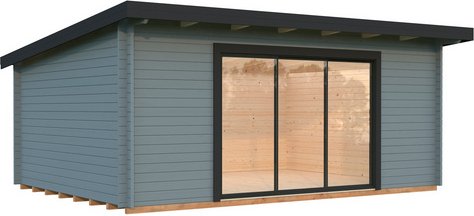 Thumbnail - PALMAKO Gartenhaus »Lea«, Aufstellmaße BxTxH: 578 x 451 x 249 cm, lackiert, Holz - grau