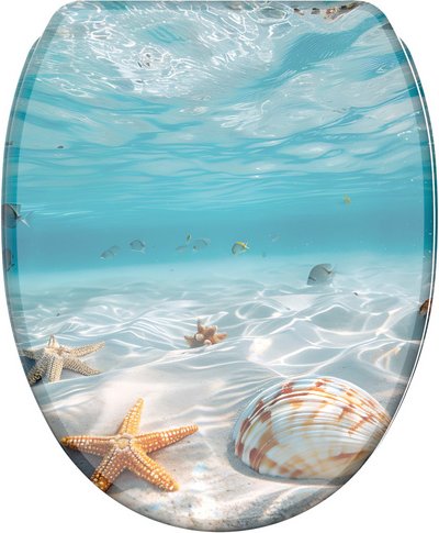 Sanilo WC-Sitz »Waterworld«, WC Sitz mit Absenkautomatik Waterworld, Blau, Oval