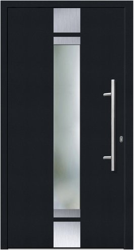 KNOCK Flügelüberdeckende Kunstoff-Haustür »Terra«, anthrazit - grau