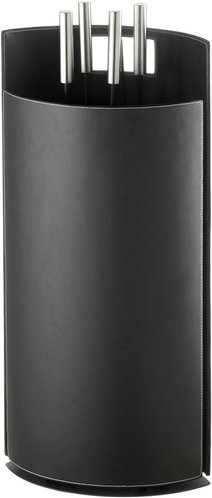 ADURO Kaminbesteck »Baseline 2«, 4-tlg., Stahl/Kunstleder, schwarz