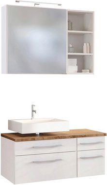 HELD MÖBEL Waschtisch-Set »DAVOS«, 8-teilig - weiss