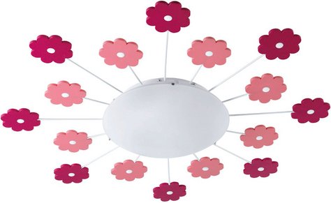 EGLO Wand-/Deckenleuchte »VIKI 1«, Stahl - rosa