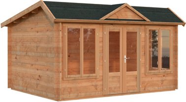 Thumbnail - PALMAKO Gartenhaus »Claudia«, Aufstellmaße BxTxH: 440 x 346 x 249 cm, tauchgrundiert, Holz - braun