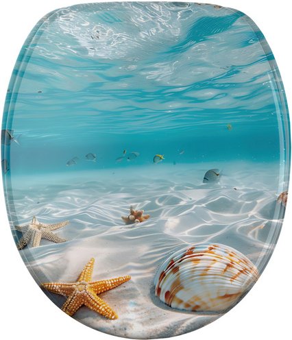 Sanilo WC-Sitz »Waterworld«, WC Sitz mit Absenkautomatik Waterworld, Blau, Oval