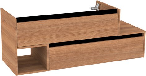 FACKELMANN Waschtischunterbau »VITA«, VITA L-WT-Unterbau links 1301x500x460 - braun