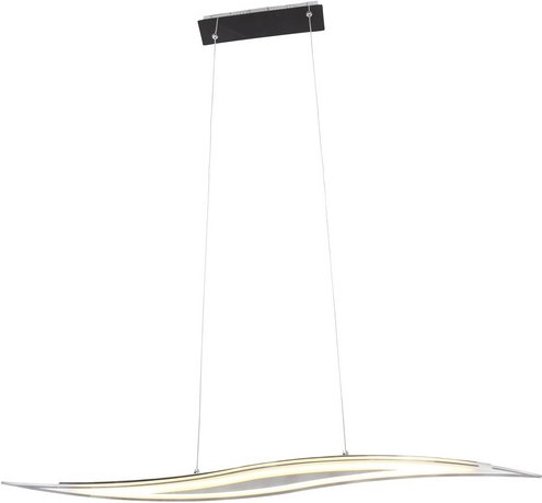 NÄVE LED-Pendelleuchte »Wave«, inkl. Leuchtmittel in warmweiß - silberfarben