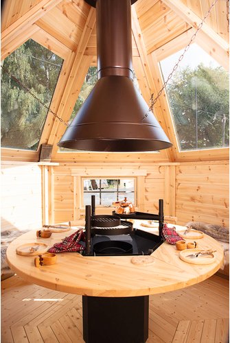 WOLFF FINNHAUS Grillkota-Holztisch, Holz, für: Gartenhäuser - beige