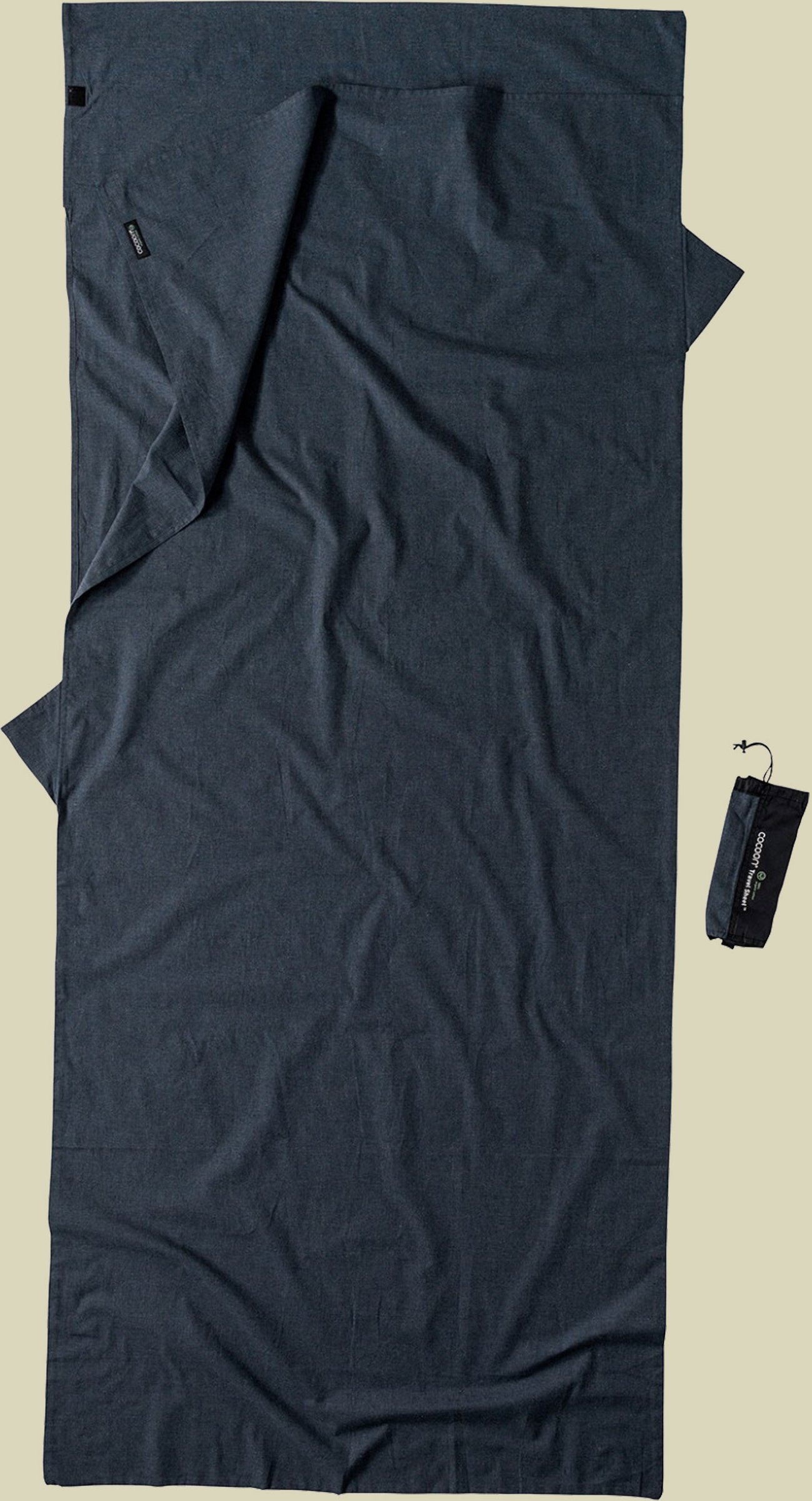 TravelSheet Organic Cotton Größe 220 x 90 cm Farbe heather grey