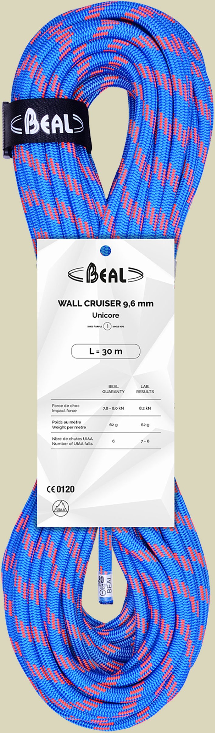 Wall Cruiser 9.6 mm Länge 40 m Farbe blue