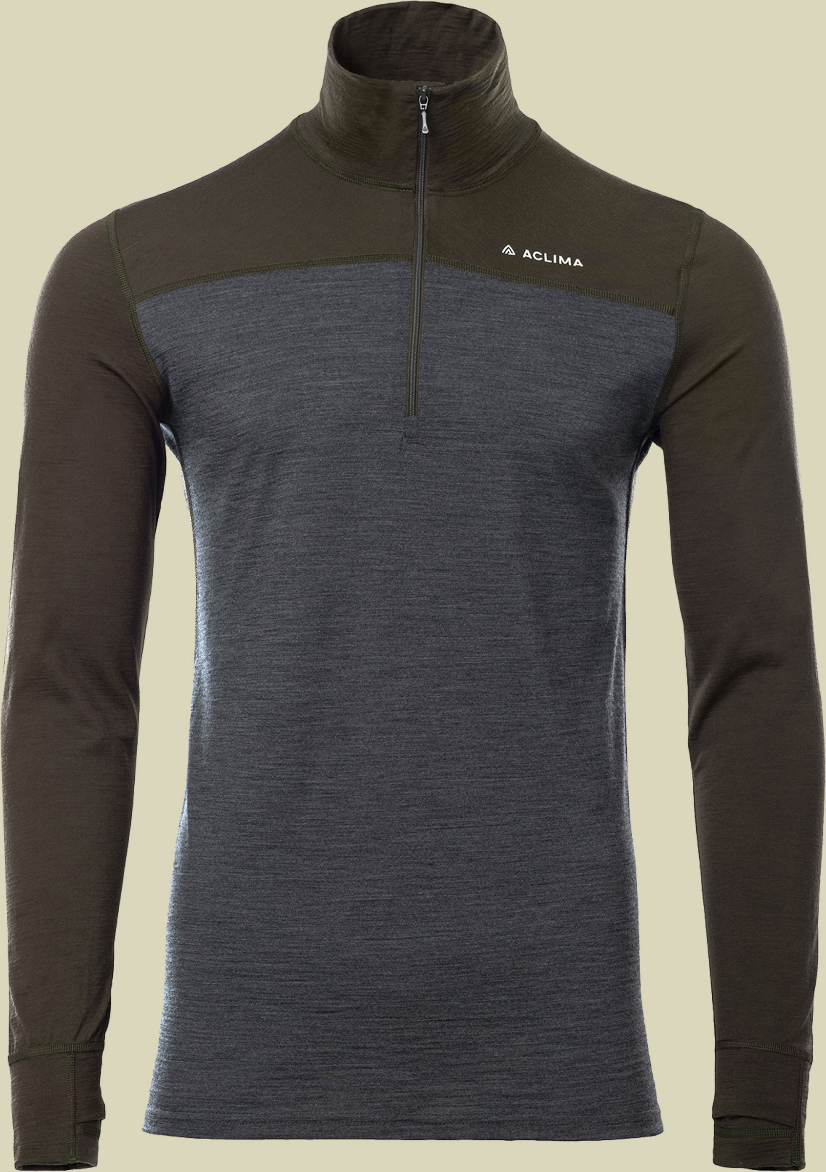 LightWool 180 Polo w/ zip Man M grau - tarmac/marengo