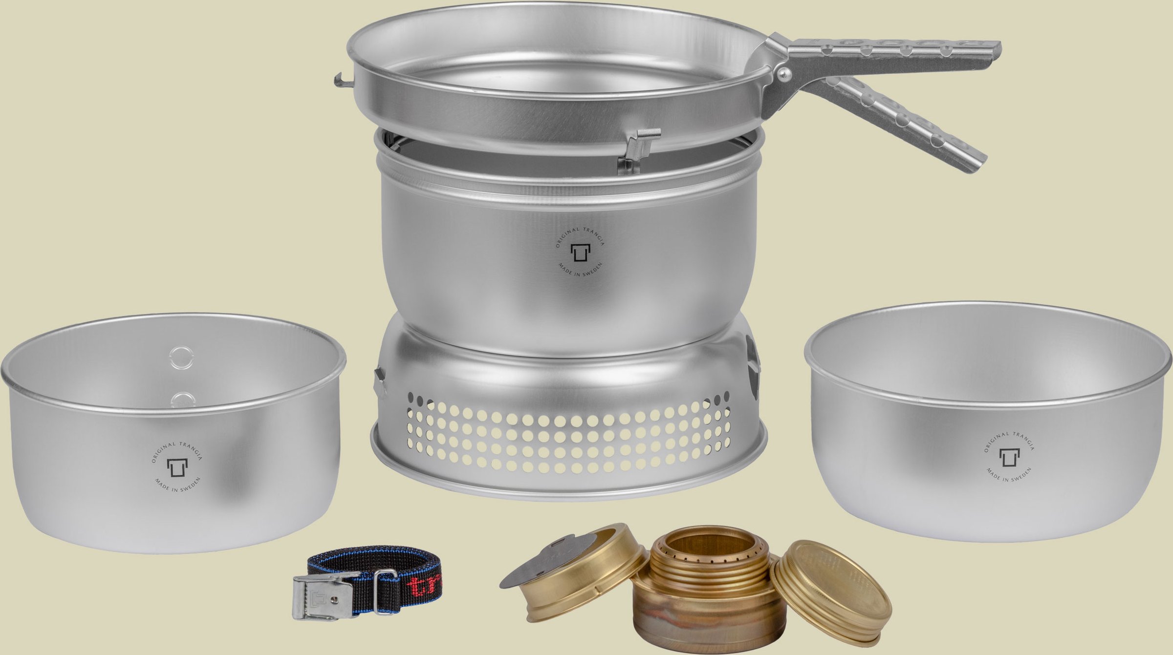 Trangia Sturmkocher groß 25-1 UL (140251) mit UL Pfanne und Töpfen, ohne Wasserkessel