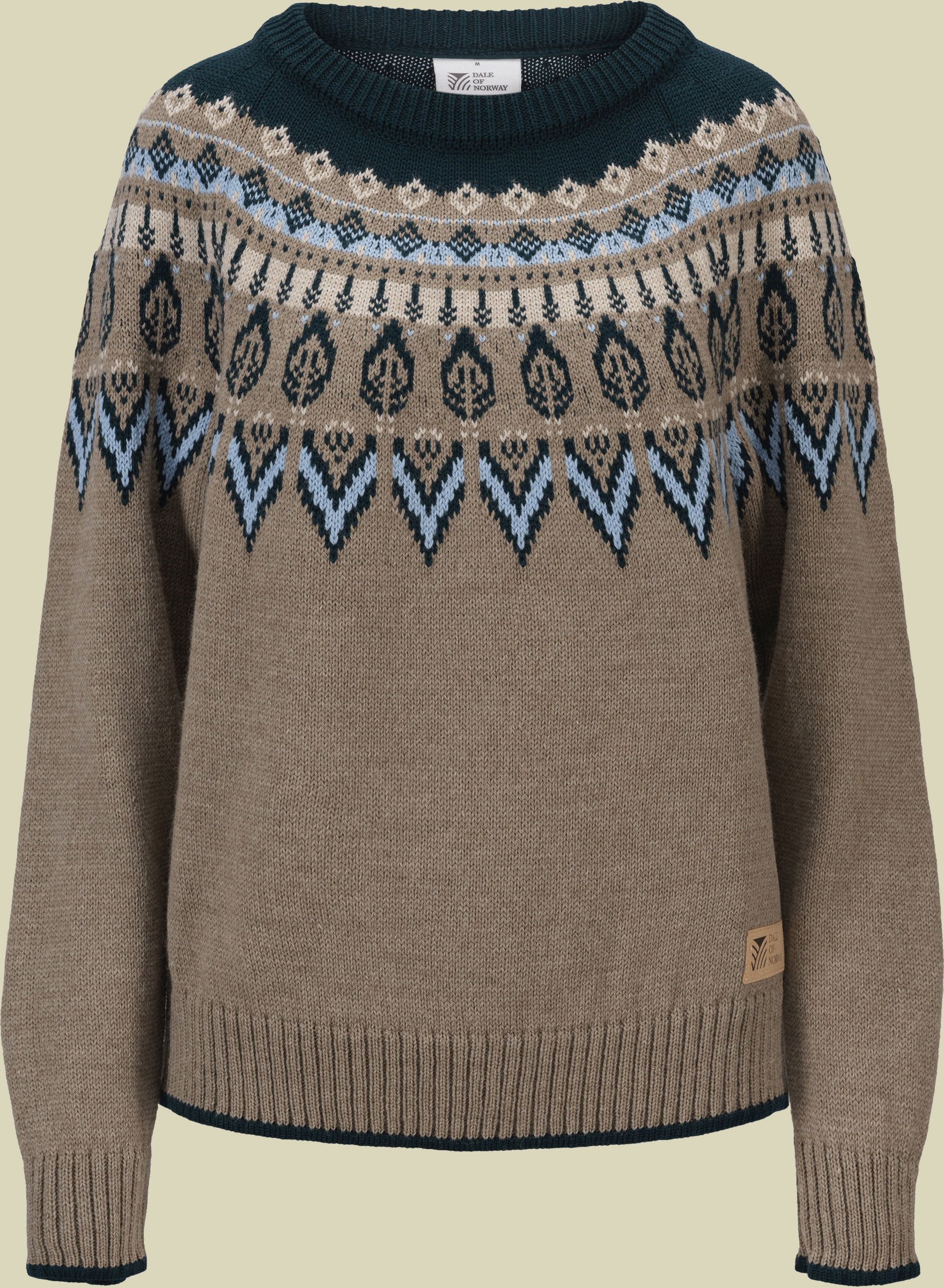 Sula Sweater Women L braun - mountainstone/pine green/ice blue