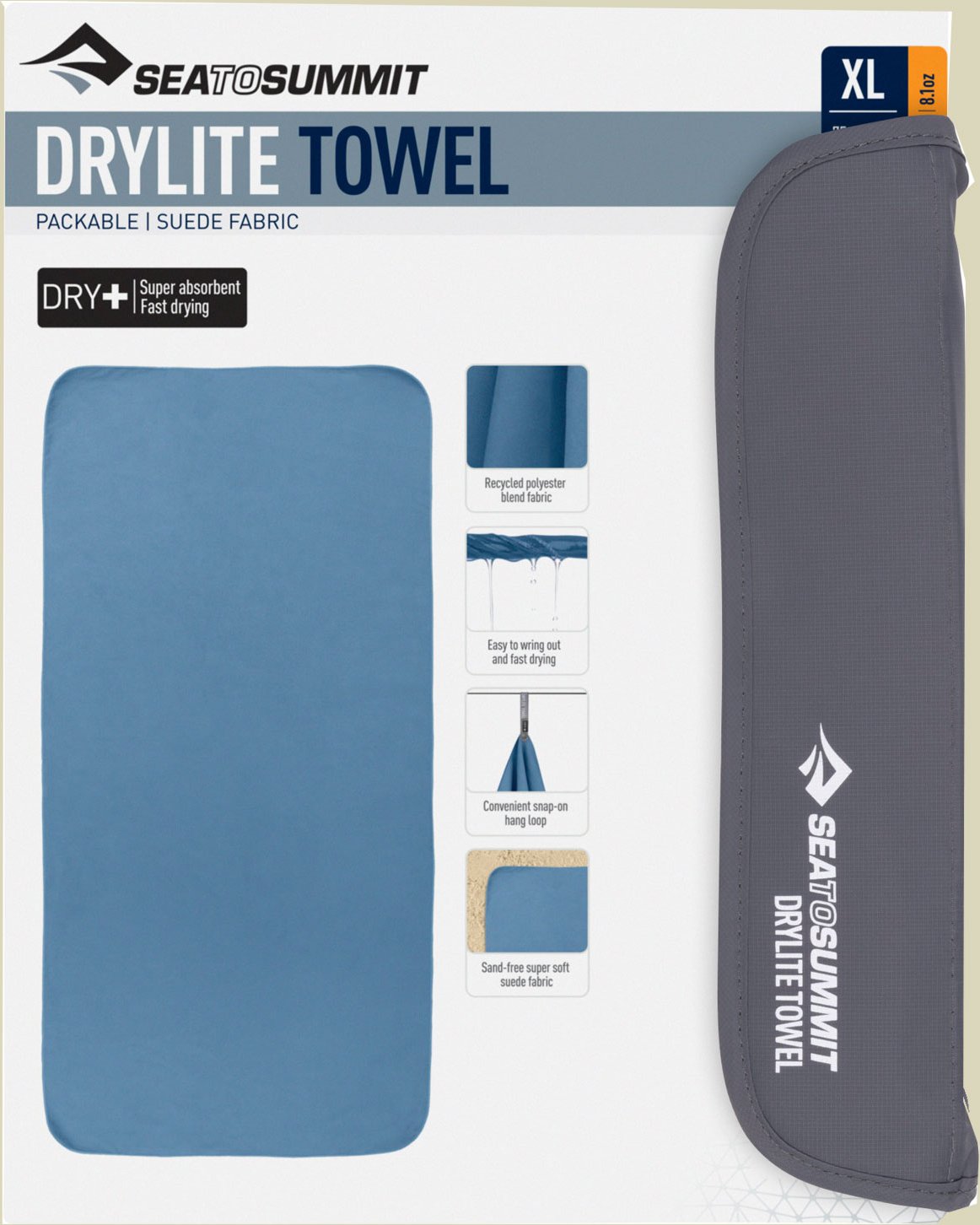 Drylite Towel Größe XL Farbe moonlight