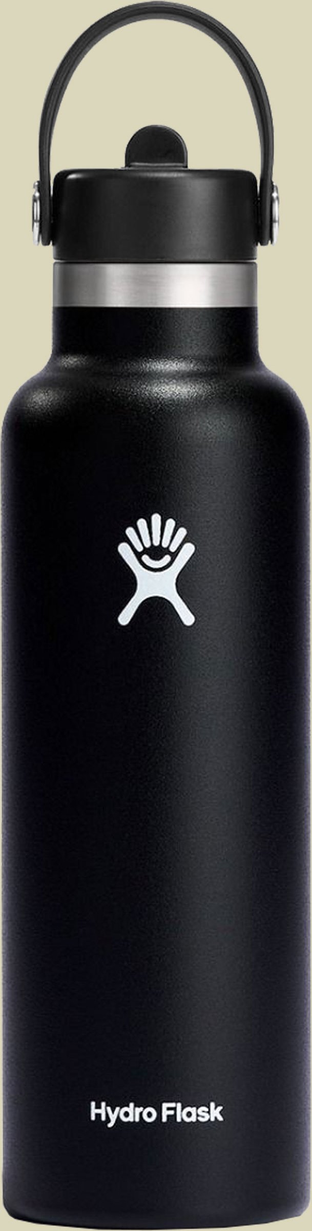 Hydro Flask 21 oz Standard Mouth w. Flex Straw Cap Volumen 621 Farbe black
