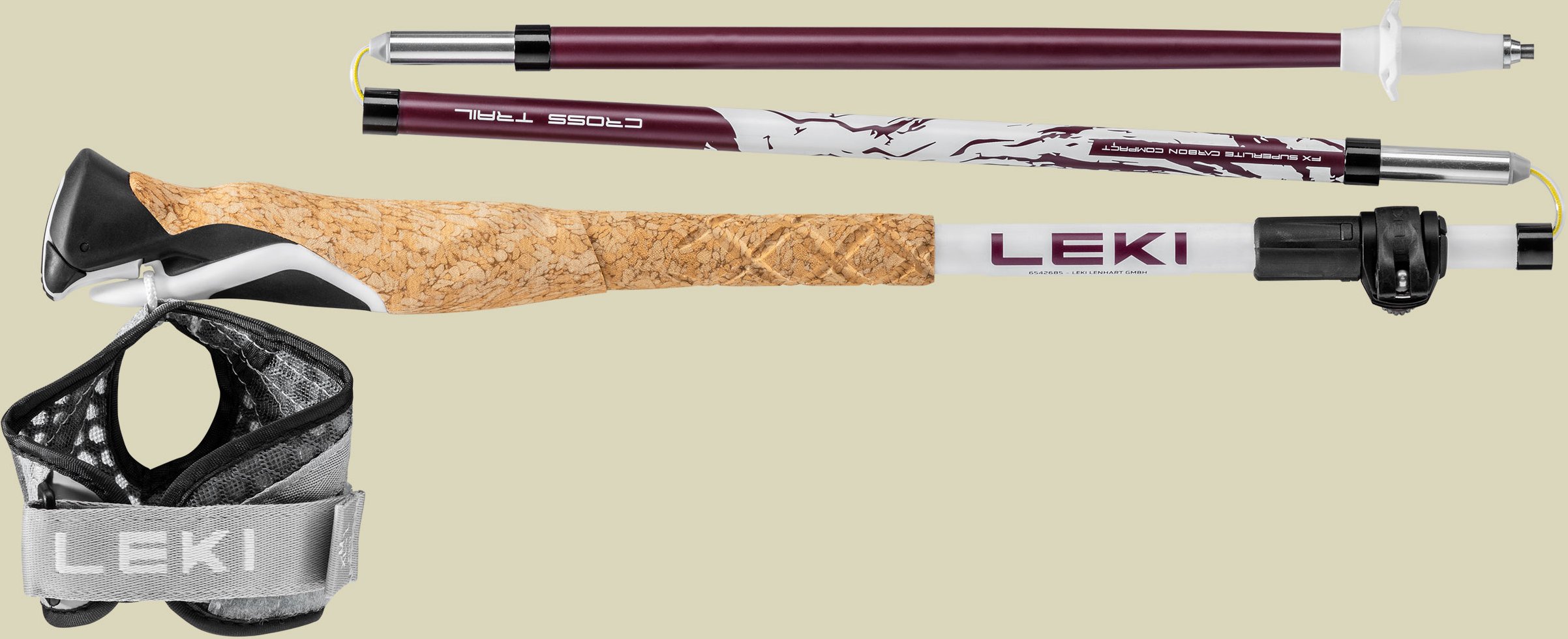 Cross Trail FX Superlite Compact Länge 100 - 120 cm Farbe white - ferra - black