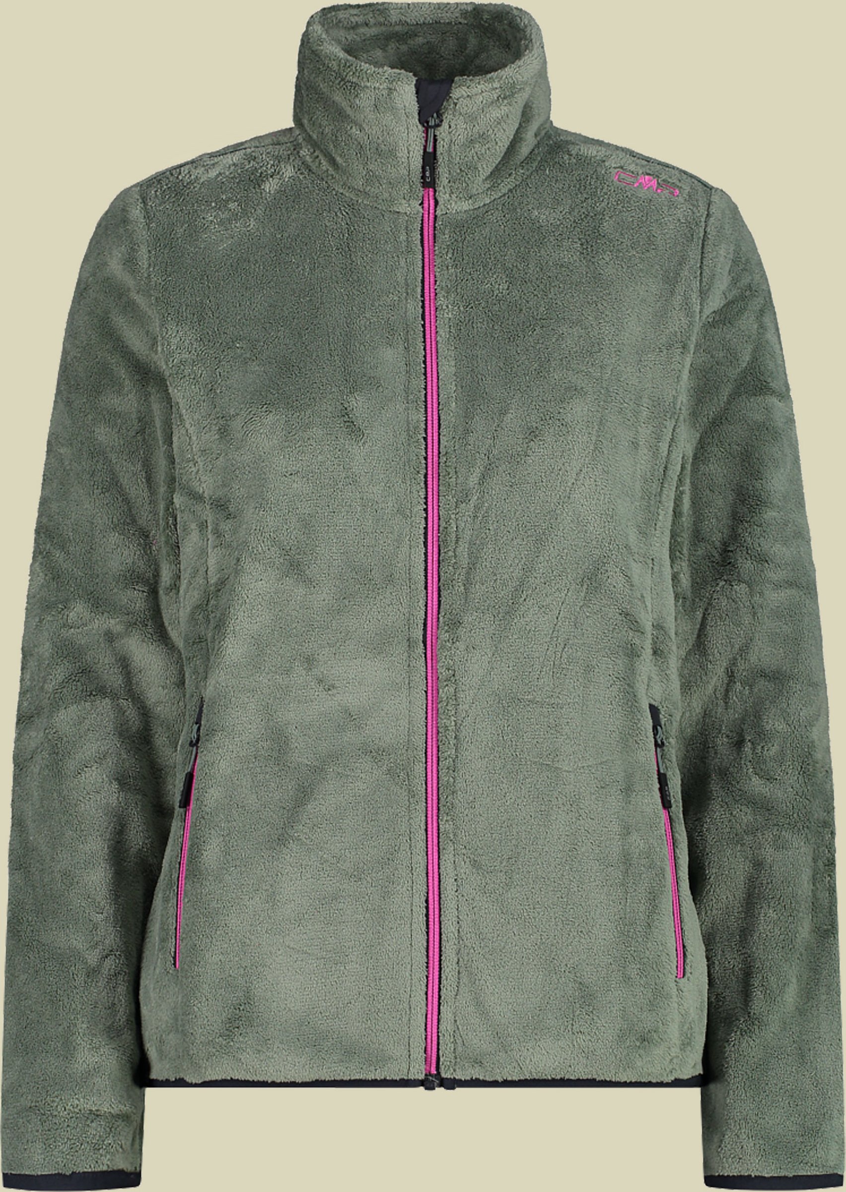 Woman Highloft-Fleece Jacket 38P1536 grün 36 - Farbe mineral