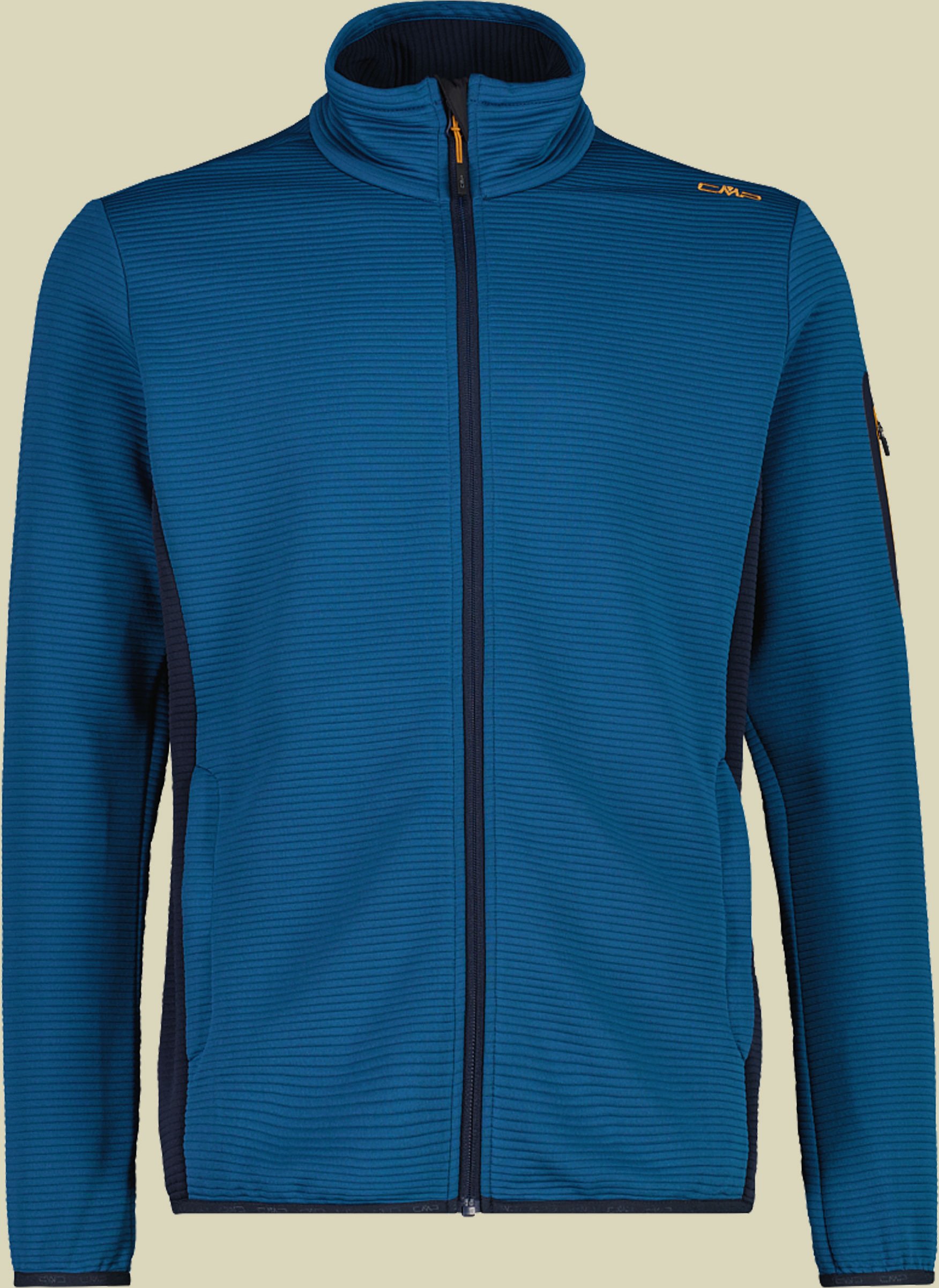 Man Jacket Striped Jaquard von CMP 33E6557 blau 48 - Farbe petroleum