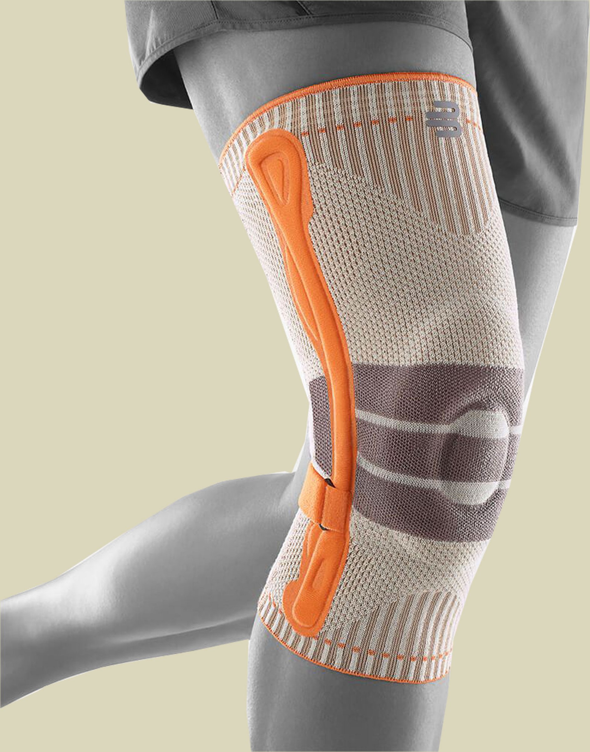 Thumbnail - Outdoor Knee Support L mehrfarbig - sandstone-orange