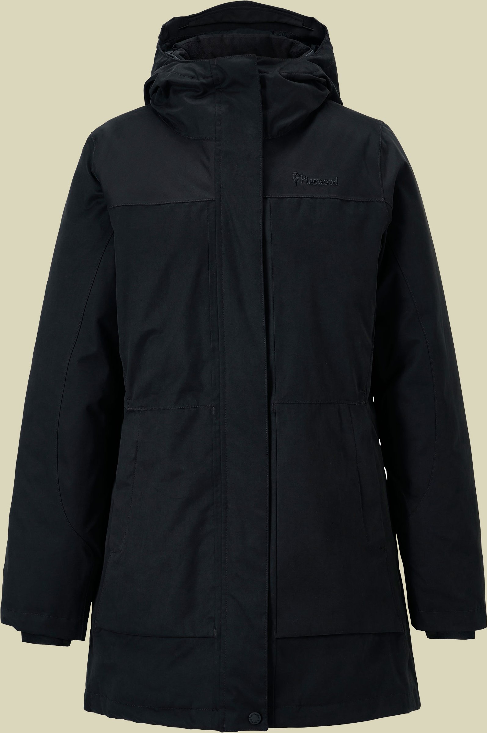 Padded Winter Parka Women L schwarz - black
