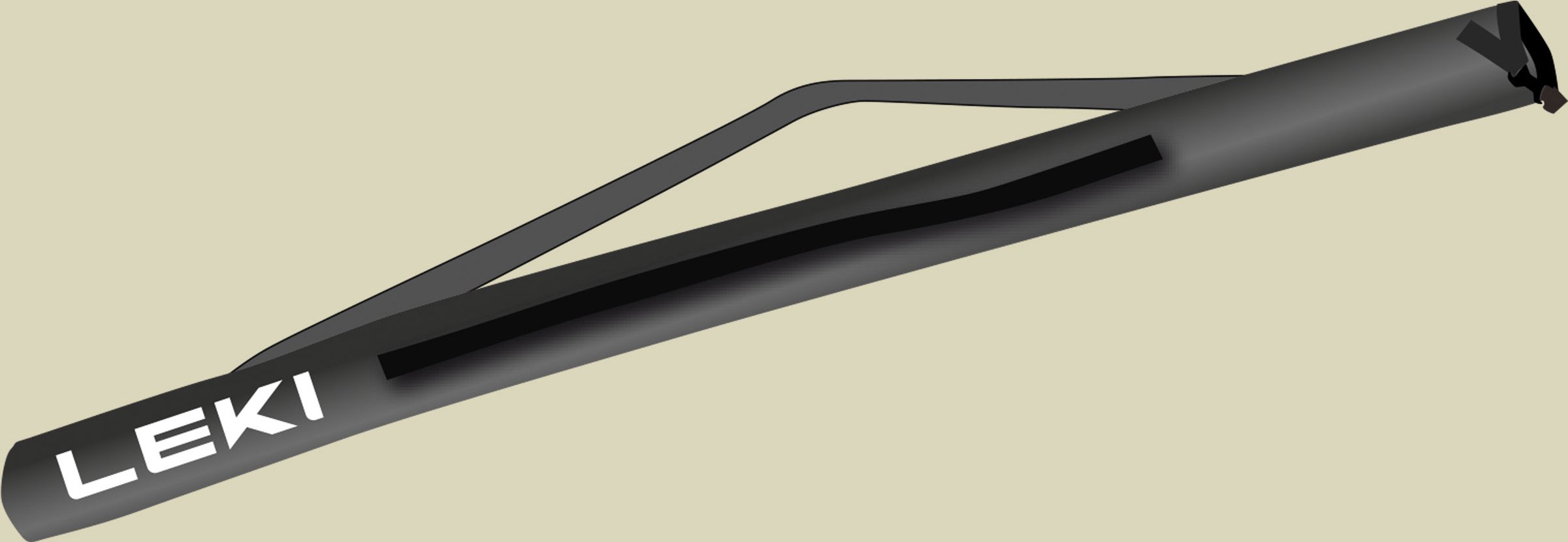 Nordic Walking Pole Bag Länge 140 cm Farbe black-white