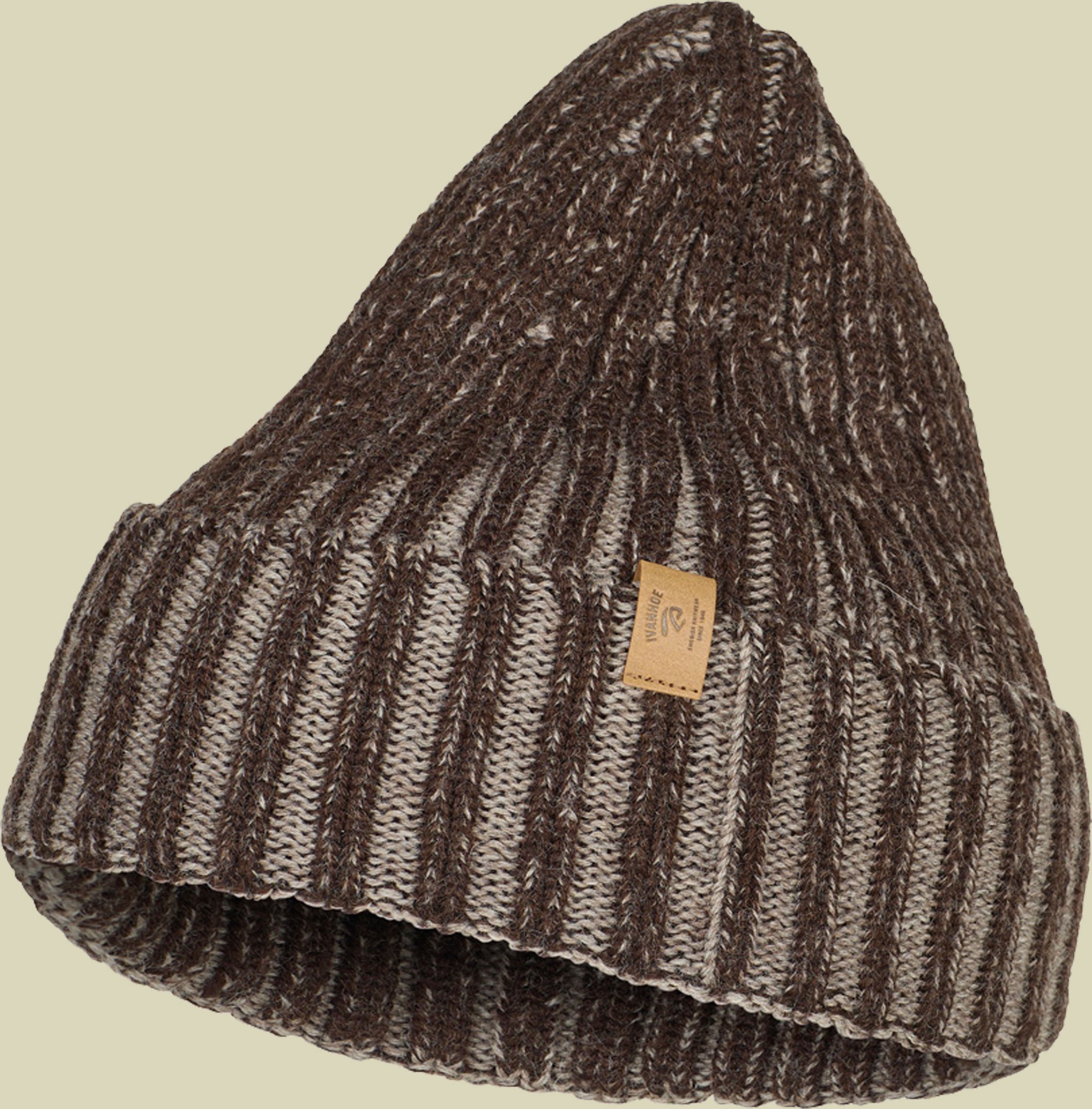 NLS Rib Hat Unisex one size chocolate mouliné