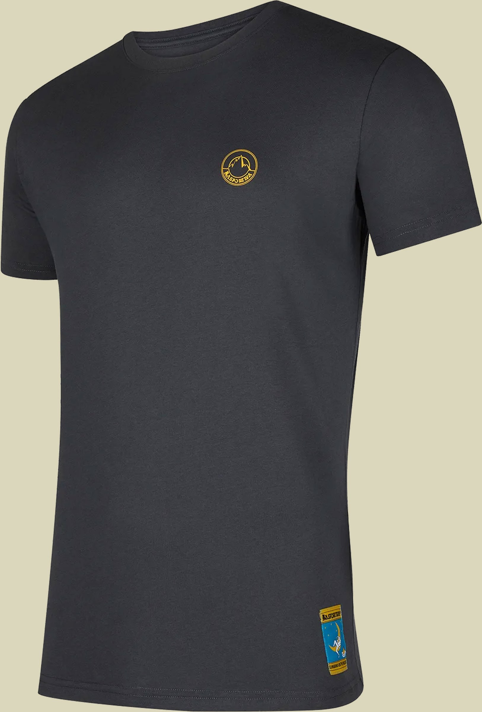 Climbing on the Moon T-Shirt Men XXL grau - carbon/giallo