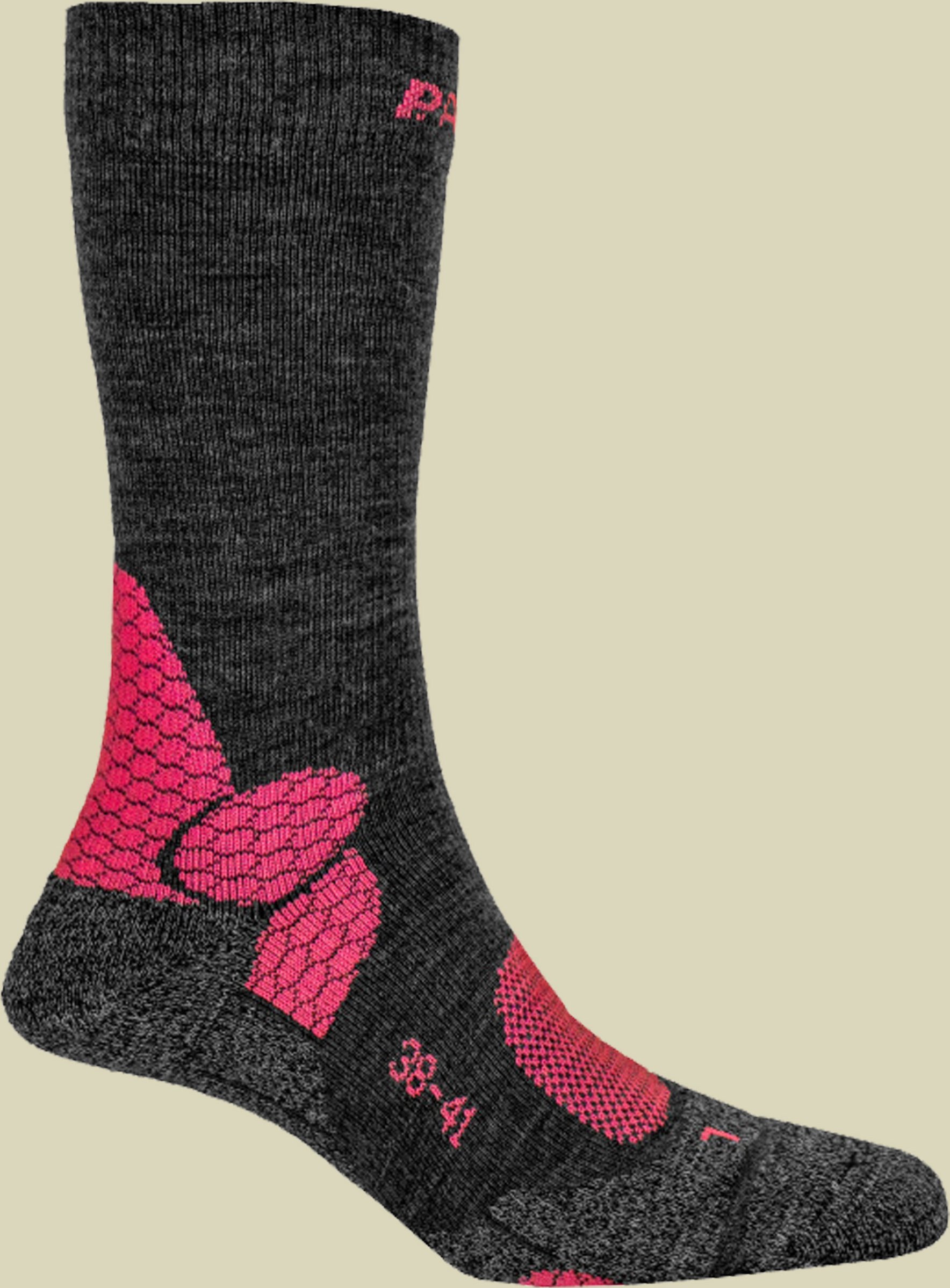 P.A.C. TR 4.1 Trekking Merino Compression Pro Women 38-41 grau - anthracite-coral