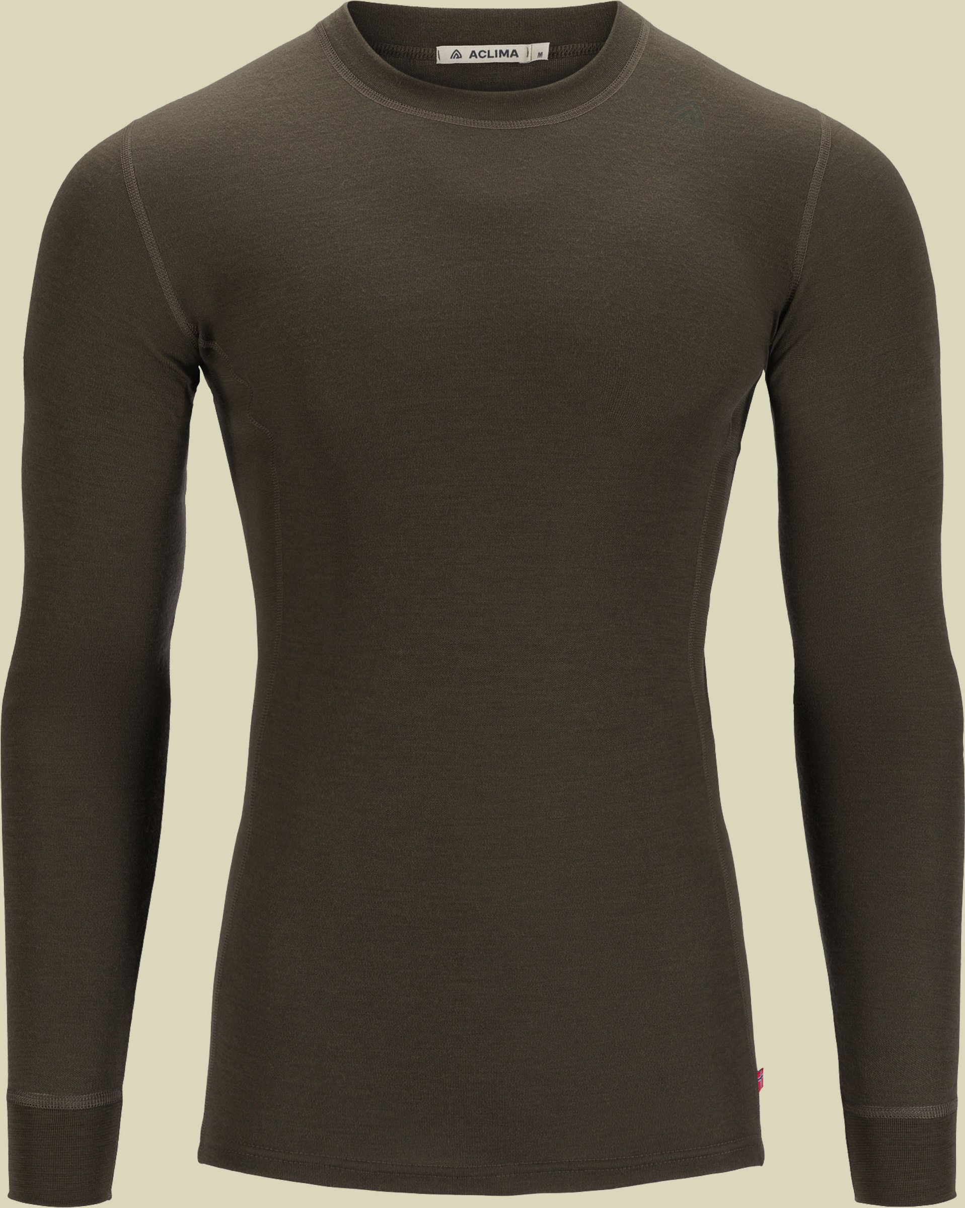 Thumbnail - WarmWool Crew Neck Man braun L - tarmac