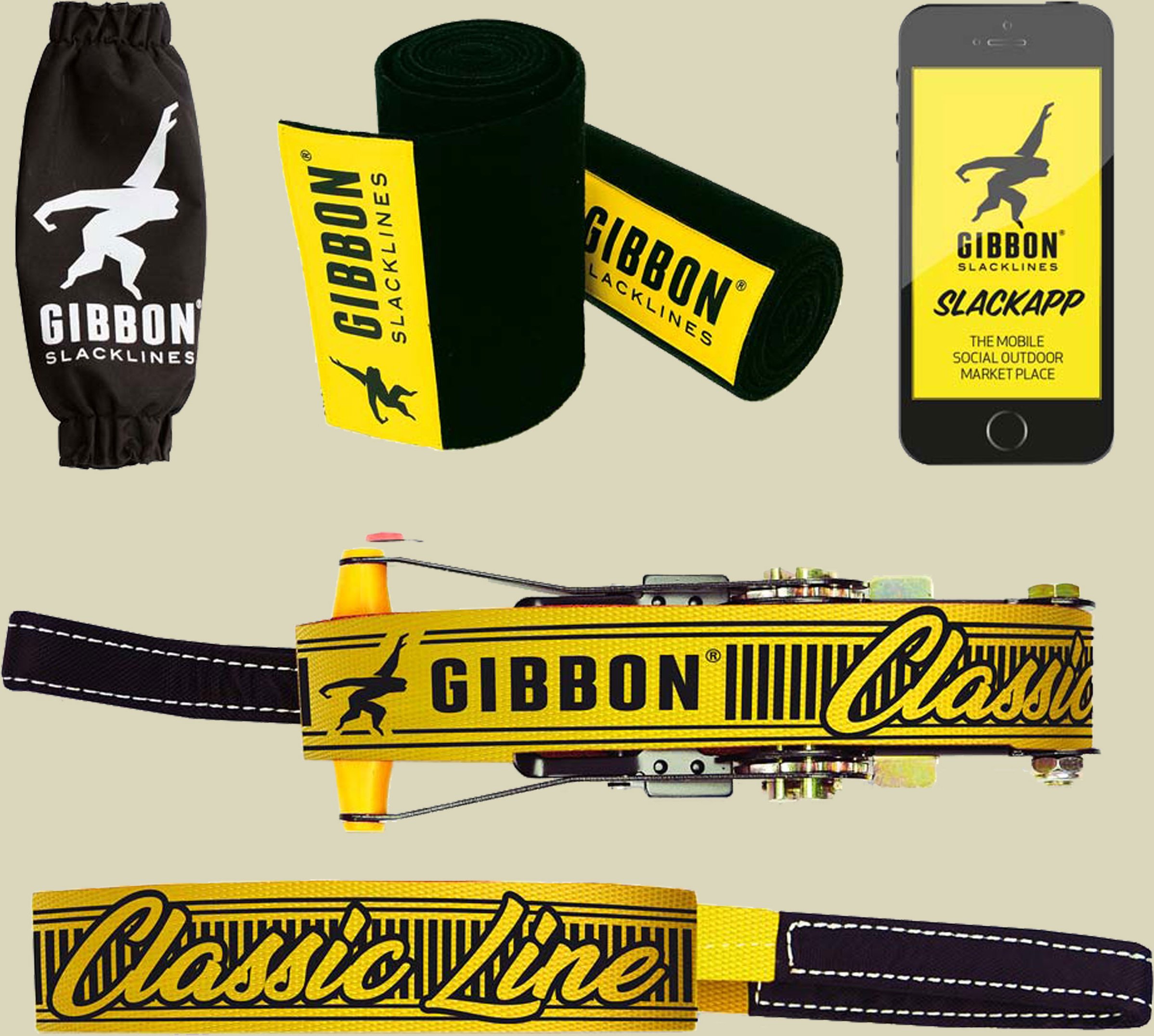CLASSICLINE TREEWEAR Set Gesamtlänge 15 m Farbe yellow