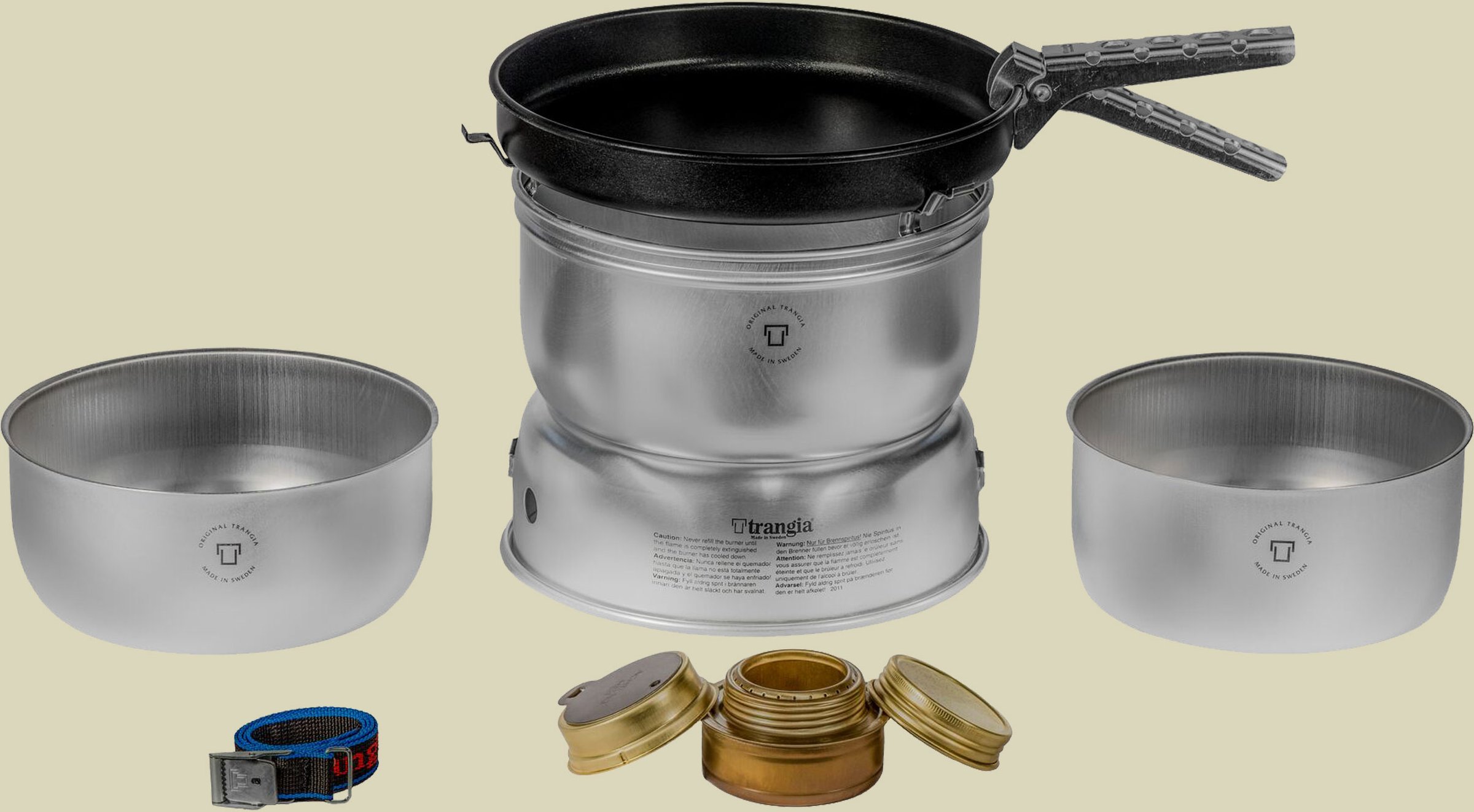 Trangia Sturmkocher groß Duossal 25-23 UL/D (120253) mit Non-Stick Pfanne, ohne Wasserkessel