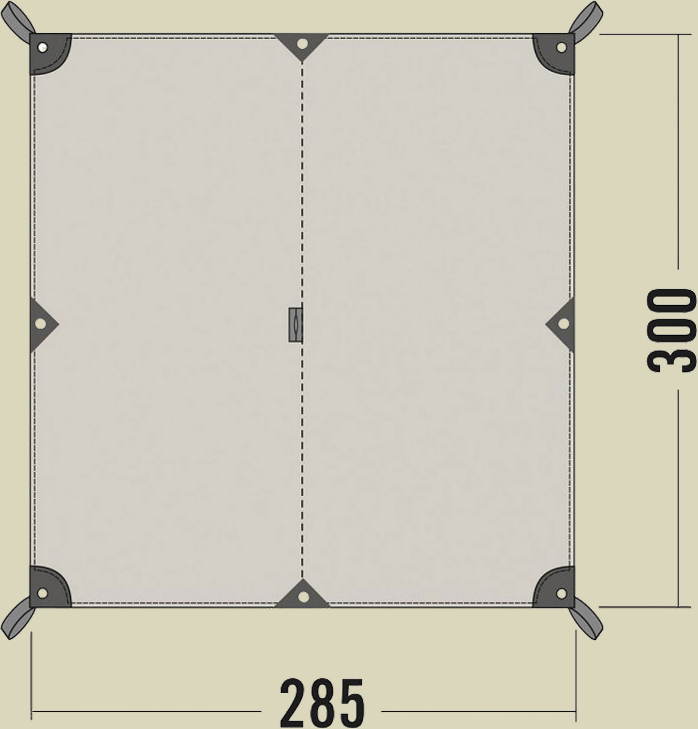Tarp 2 TC Maße 285 x 300 cm Farbe sand beige