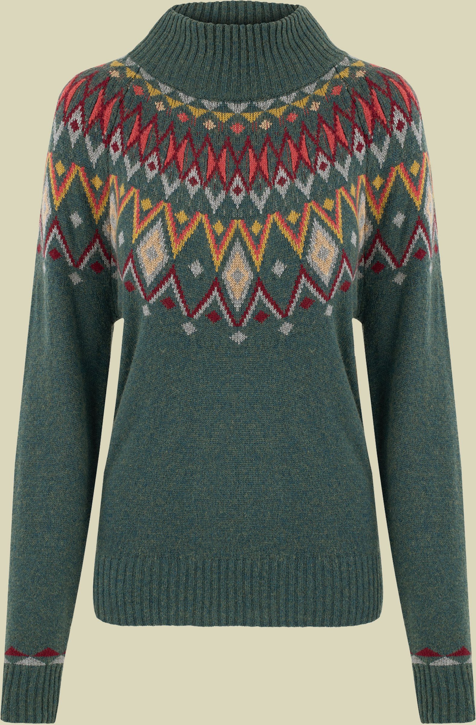 Indu Eco Mock Neck Women Größe L Farbe forest