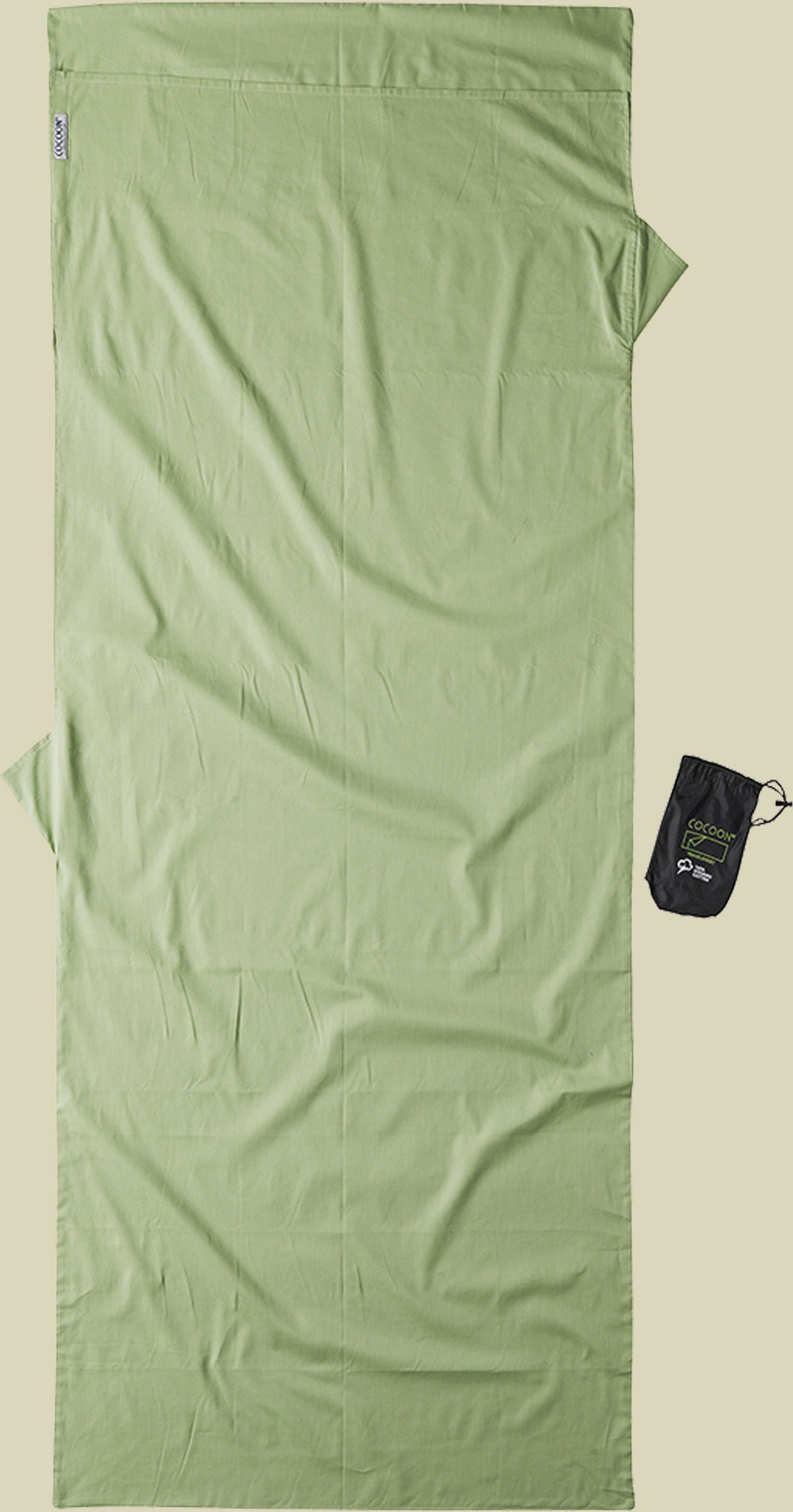 TravelSheet Organic Cotton Größe 220 x 90 cm Farbe forest shade