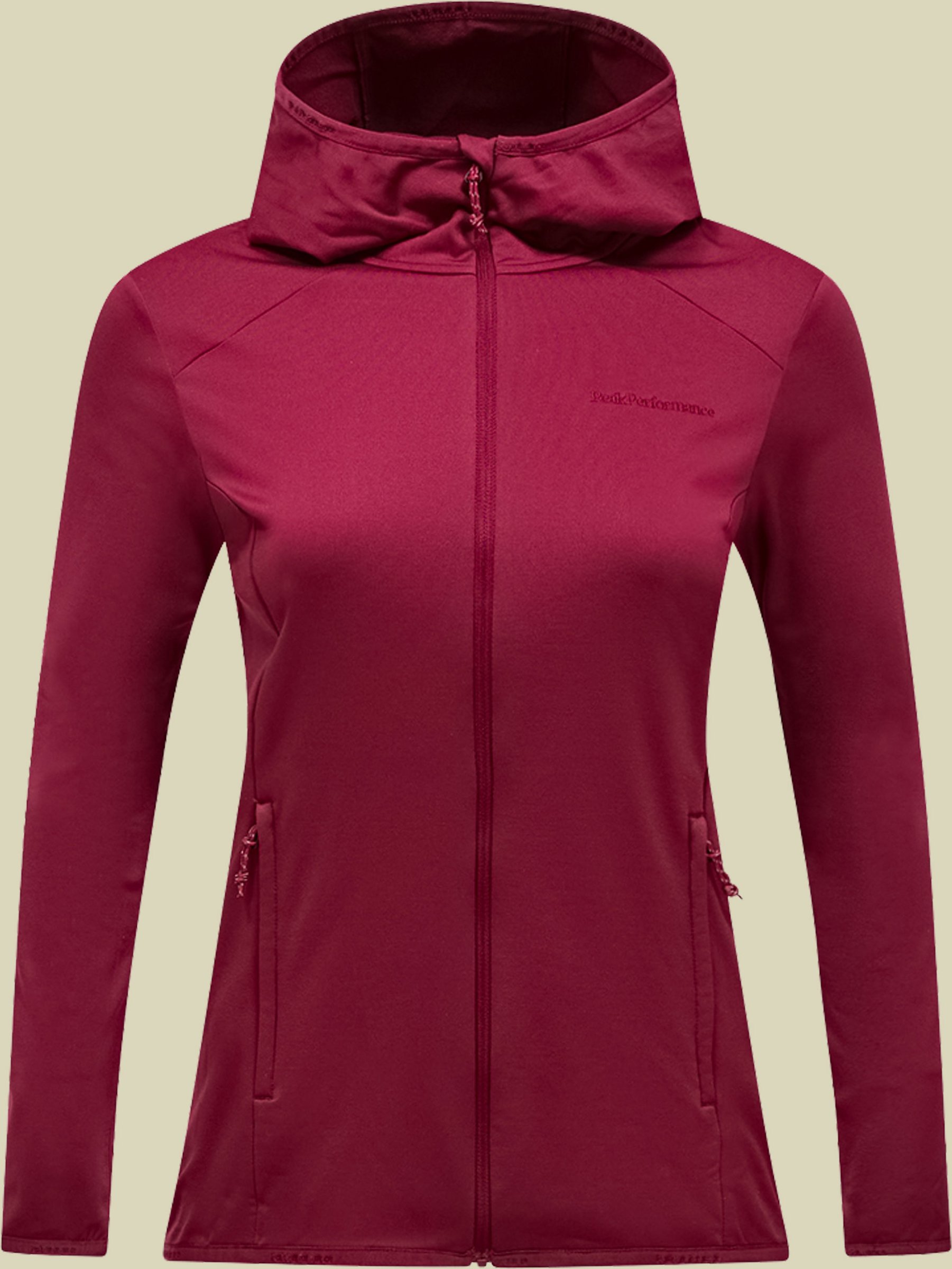 Thumbnail - Light Zip Hood Women rot S - Farbe vertical zenith