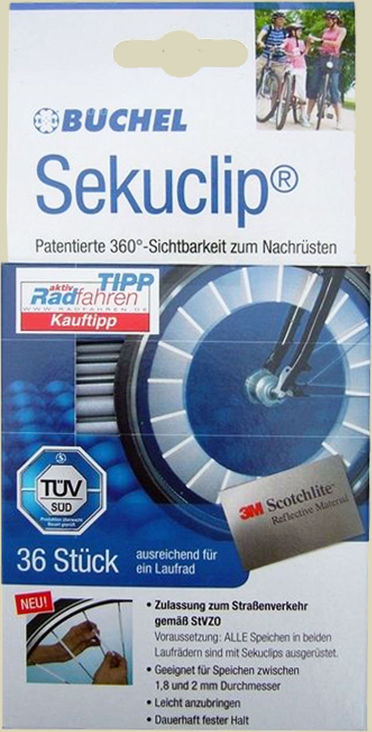 Sekuclips 36 stück mit StVZO